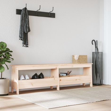 Banco de recibidor 160x28x45 cm Madera maciza de pino vidaXL (1/5)