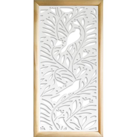 COLIBRI - Modules décoratifs en bois et PVC - Couleur : blanc - Dimension : 73x148 cm