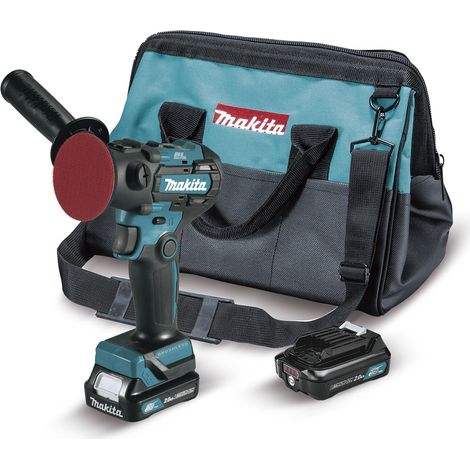 Levigatrice lucidatrice MAKITA PV301DSAE BL a batteria 12Vmax 20 Ah CXT 75mm (2 batterie e caricabatterie)