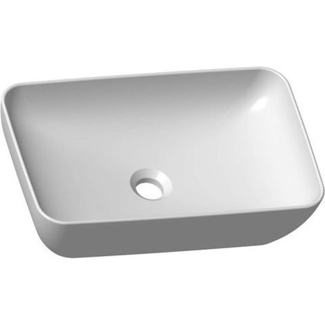 Ravak UNI - Lavabo da appoggio, 50x31 cm, senza troppopieno, bianco XJX01150001 (1/5)