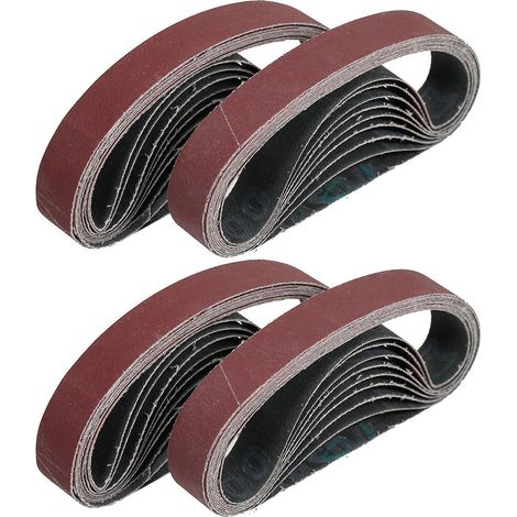 305 x 18 mm Schleifband (12 x 0,7 Zoll) 40 Stück Aluminiumoxid-Schleifbänder (je 10 Stück von 100 320 600)