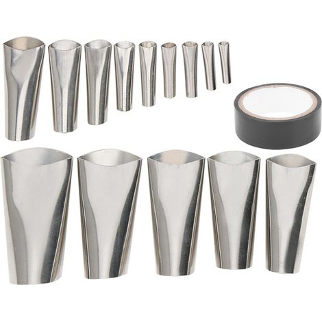 Lot de 15 embouts de calfeutrage en acier inoxydable réutilisables, résistants à la corrosion, outil applicateur pratique (1/5)