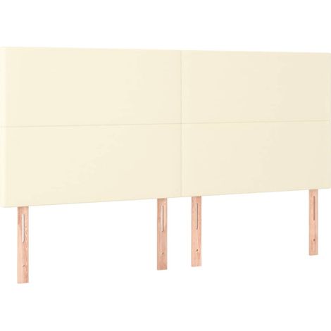 Maison Exclusive - Cabecero de cama color crema 160x5x118/128 cm (1/5)