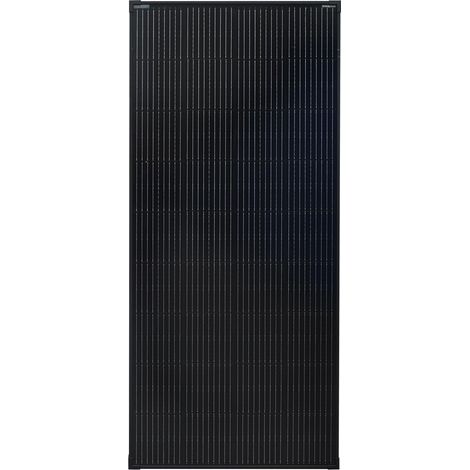 Panneau Solaire Monocristallin 200W 12V, version 9BB PERC Full Black avec cadre noir (Full Black) – Idéal pour camping-car, installation balcon, abri de jardin, bateau (1/5)