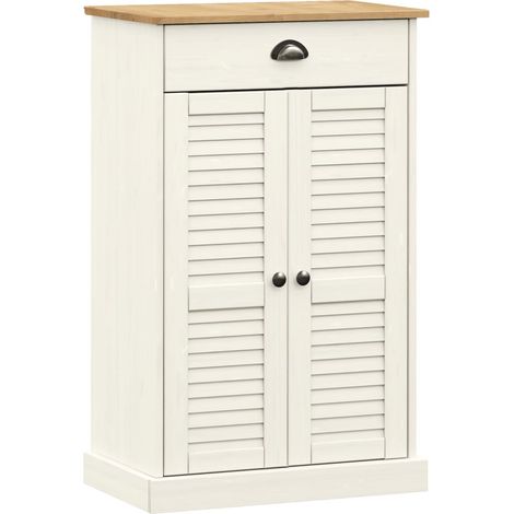 Zapatero mueble para entrada/pasillo/salón 60 x 35 x 96 cm madera maciza de pino blanco 020022116 (1/5)