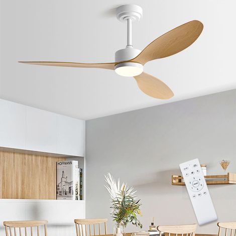 Ventilateur de plafond de 106 cm avec lumière et télécommande, moteur CC silencieux, 6 vitesses, 3 températures de couleur, minuterie (1/5)