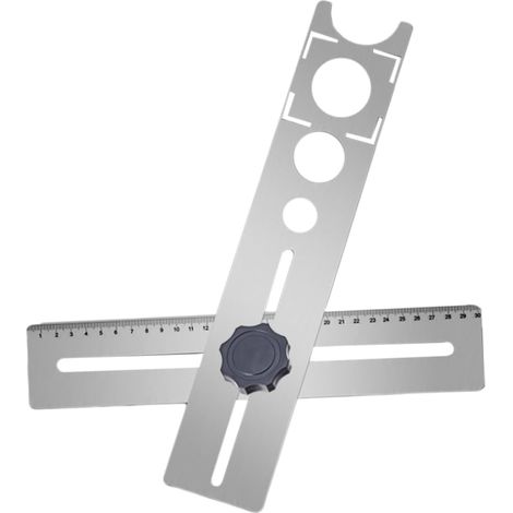 Localisateur de Perçage Réglable pour Carrelage, Verre et Céramique, Stabilité Renforcée, Outil de Marquage Précis pour Ouverture de Trou (1/5)