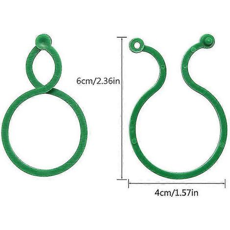 Lot de 100 supports pour plantes potagères de jardin, anneaux torsadés, fournitures pour serres et jardins. (1/5)