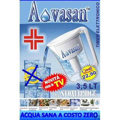 TrAdE Shop Traesio - Caraffa Depurante Filtrante Per Acqua Da 3,5 Lt Timer Elettronico -