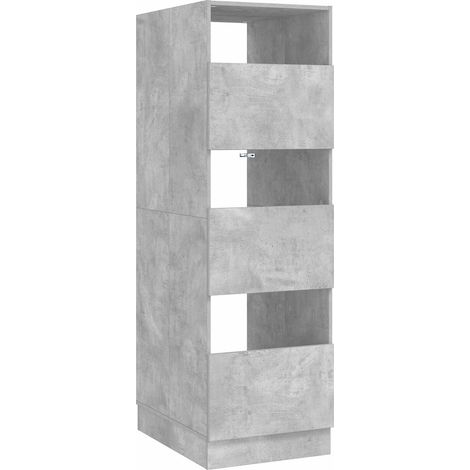 Maison Exclusive - Mobile da lavanderia con porta Calcestruzzo 50 x 68 x 162 cm