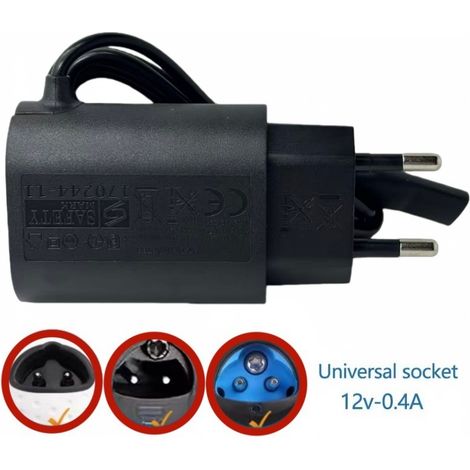 Chargeur Rasoir Compatible avec Braun, 12V, Prise EU, pour Séries S3 S5 S7 S8 S9, Adaptateur Secteur (1/4)