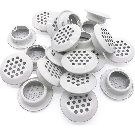 Lot de 20 grilles d'aération circulaires de 25 mm en acier inoxydable pour plafond de cuisine. (1/5)