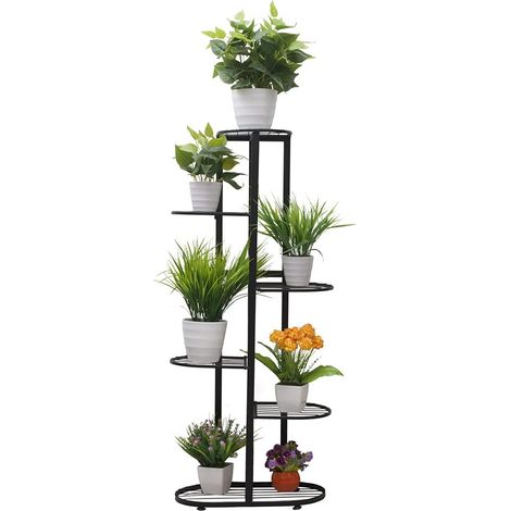 jardinière Stand Plant en métal à 6 niveaux, etagere plantes,support pour plante, étagère pour jardin, séjour, présentoir de plantes, multi-tiers, étagère fleurs,support plante jardin (1/5)