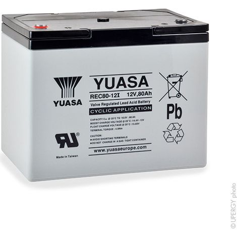 Yuasa - Batterie plomb AGM YUASA REC80-12 12V 80Ah M6-F (1/3)