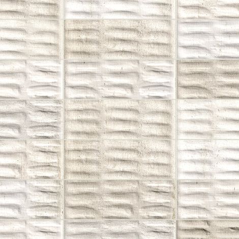 Carrelage effet Zellige 3D Beige Sable Seed 24,6x6x0,85 cm Azurel - Sol et mur intérieur (vendu par carton de 0,5 m²) - RO'MA CARRELAGE