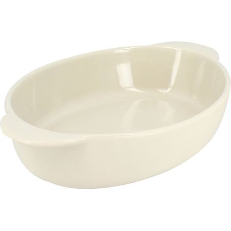 MENASTYL - OCTAVE PLAT A FOUR OVALE 950 ML BEIGE 27 X 16.5 CM EN GRES