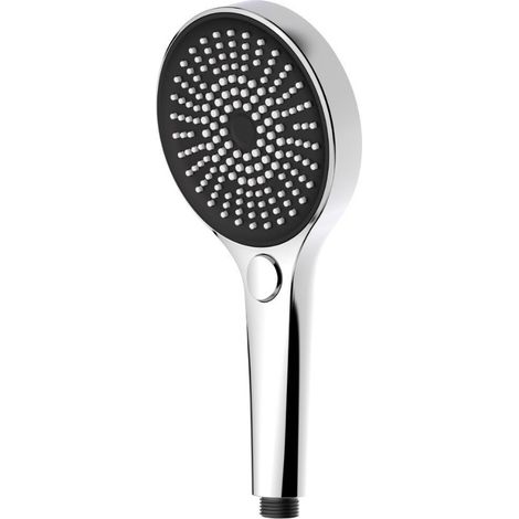 Douchette à main 3 jets,  diamètre 12,5 cm, noir/chrome (SATBSRS81) (1/5)