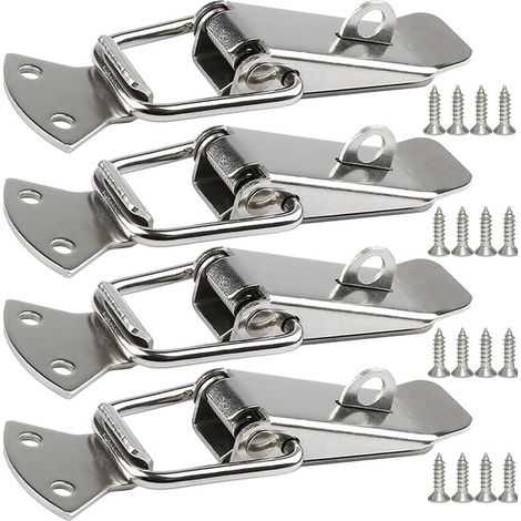 Fibbia di tensione in acciaio inox con viti di chiusura a leva 56 mm, fermo molla passare morsetto, scatola chiusa, cofano per strumento di dialogo (1/5)