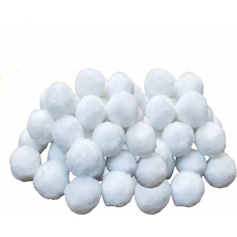 Ulisem Boules de Filtre de Piscine, Balles Filtrantes,Média Filtre à Fibres pour Piscine Filtres à Sable Filtrage de l'eau. (Blanc) (1/5)