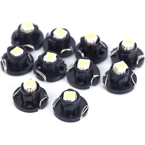 10 Pices Ampoule Led Voiture (blanche) T3 , Ampoule Led Moto, Remplace L'ampoule D'origine (1/4)