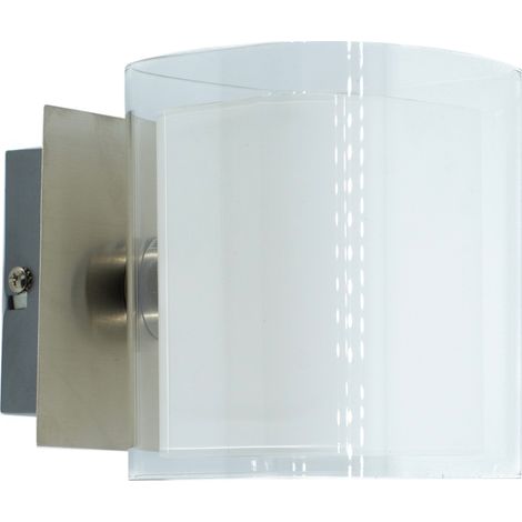 Applique murale lampe design intérieur en verre et nickel Compatible LED G9 (1/4)