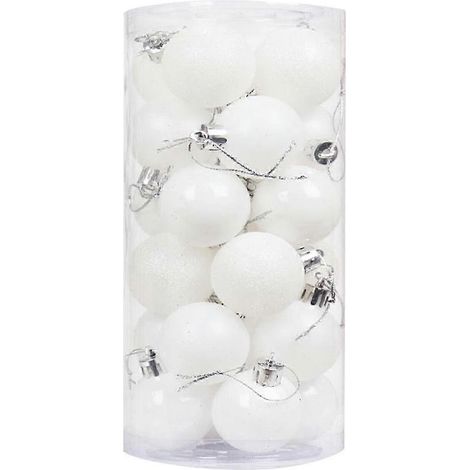 Boule décorative de Nol en plastique électroplaqué, 6 cm, lot de 24, pour centres commerciaux, plafonds et sapins de Nol. Décorations pour les fêtes. (1/5)