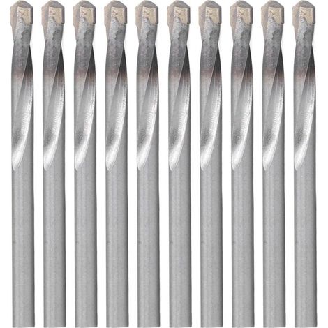 10 Pièces Forets Hélicoïdaux en Carbure, Jeu de Forets Hélicoïdaux en Métal de 5,5 mm, Métal Foret Coupeur, pour Inox Acier Cuivre Aluminium Zinc Alliage (1/4)