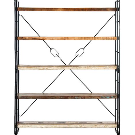 Maison Exclusive - Libreria a 5 Ripiani 140x30x180 cm in Massello di Recupero (1/5)