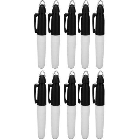 Lot de 10 stylos marqueurs de golf à base d'huile, imperméables, portables, pour tracer des lignes sur les balles et colorier, noir. (1/5)