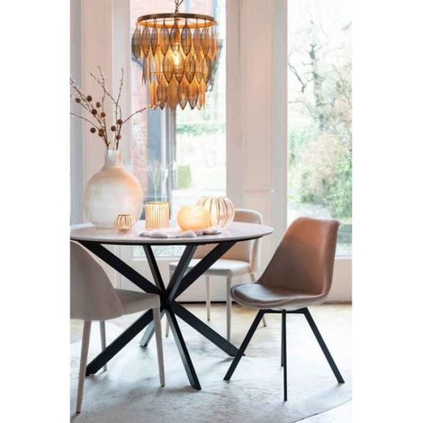 Vase Rond Design en Verre "Soda" 18cm Or (1/4)