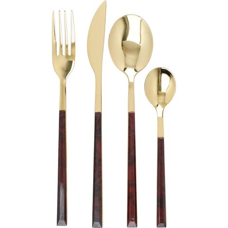 MIKASA MKTORT16PC Set de couverts of Cutlery, Stainless Steel
