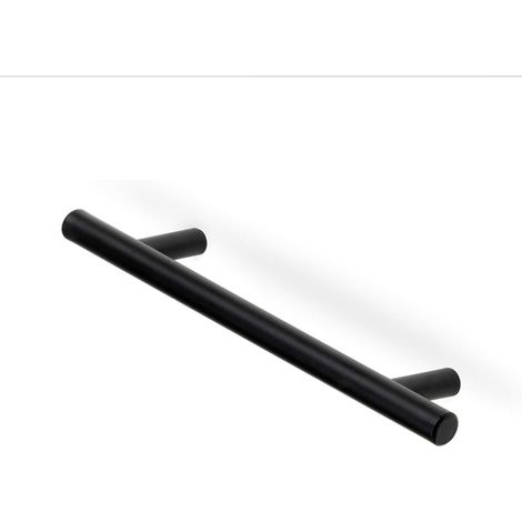 Maniglia per mobili, lunghezza 136 mm, interasse 96 mm, in acciaio, finitura verniciata nera. (1/5)