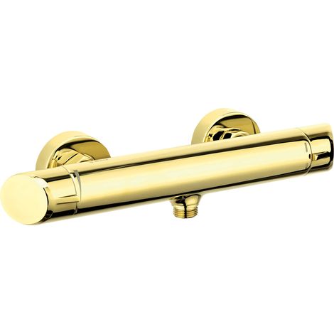 Design Duscharmatur in gold ARNIKA-30 mit Zweigriff, B/H/T: 31,5/6/9,1 cm (1/3)