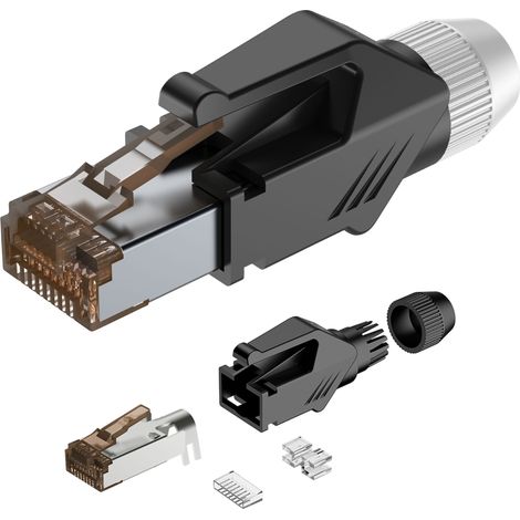 Fiche RJ45 Roxtone RJ45C5E-PH-WT avec couvercle (1/5)