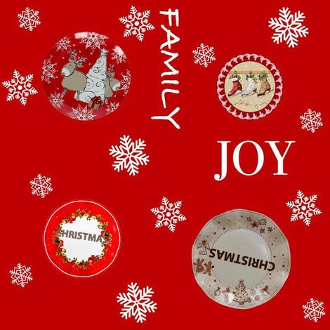 tovagliato felpato dis.''natale/337'' - h. cm 140 - rotolo mt 20