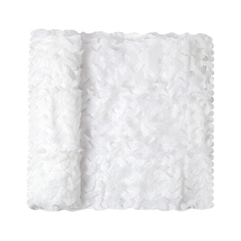 2x3m Tissu pare-soleil creux blanc , cour décorative extérieure, pare-soleil de base (1/4)