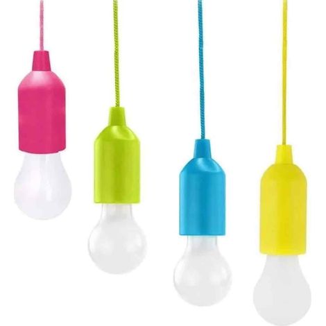 Ampoules LED suspendues - YSTP - Lot de 4 - Couleurs variées - Alimentation par piles - Utilisation extérieure (1/5)