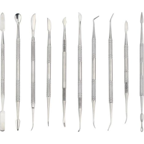 10pcs en acier inoxydable cire sculpteurs Spatule Pick Set Clay Pottery Sculpture Tools (1/3)