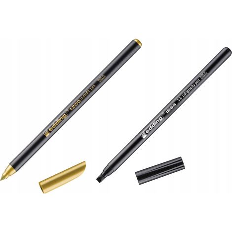 Marcador de papel Edding METALLIC COLOR 2 uds. negro+dorado