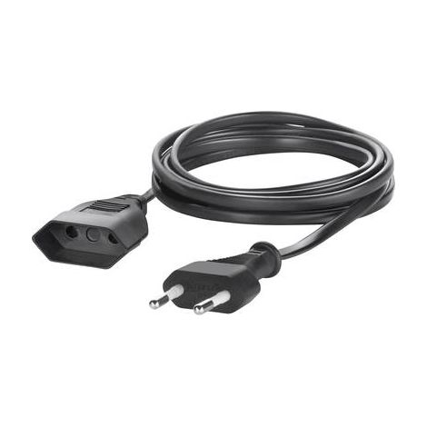 Sygonix SY-5042686 alimentation Rallonge noir 5.00 m H03VVH2-F 2X 0,75 mm² S592122