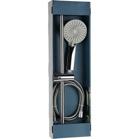 Douceur-dinterieur Set de Douche Acier Inoxydable Argent Noir