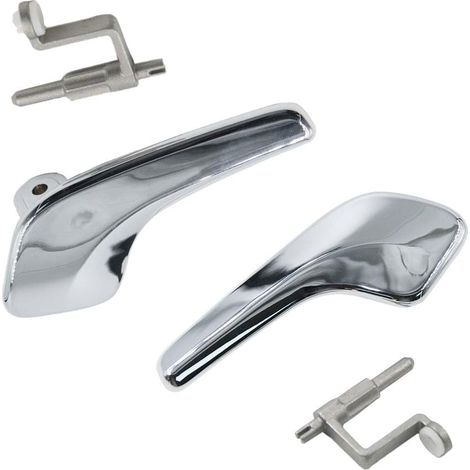 1 paio di maniglie interne per porte anteriori sinistra e destra cromate adatte per Opel Corsa D 2006-2014 13297813+13297814 (1/5)