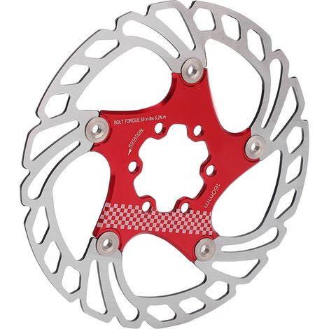 Disque de frein à disque rouge pour vélo, design flottant stable et fiable, fournitures cyclisme 160MM (1/5)