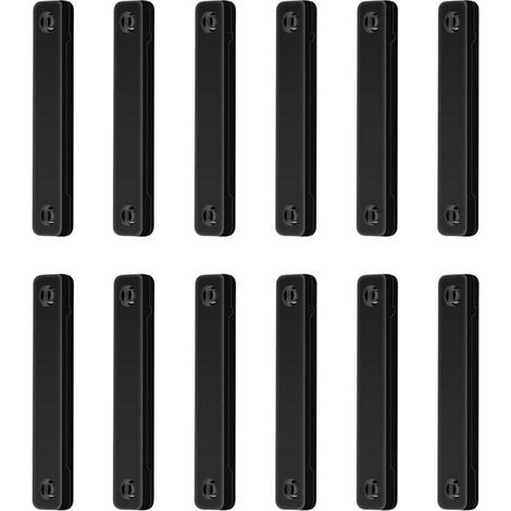 Lot de 12 clips adhésifs pour moustiquaire - Bandes magnétiques pour fenêtre - Installation sans trace et sans perforation - Pour stores de douche occultants - Aimant mural pour la maison et le bureau