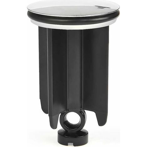 Bonde de Lavabo ⌀ 40mm Hauteur Réglable pour Salle de Bain, Bouchon d'évier Universel en Alliage d'Aluminium - Noir (1/4)