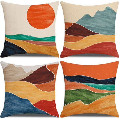 Set of 4pcs Cushion Covers 45x45cm Sofa Pillow Case Decorative for Couch Living Room Bedroom (1/5)