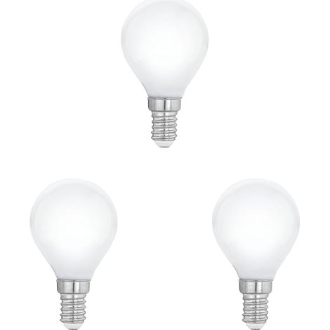 Ampoule LED E14 forme goutte, lampe Milky dimmable en verre opaque, 5 watts (correspond à 40 watts), blanc chaud, 3000 K(Lot de 3) (1/5)
