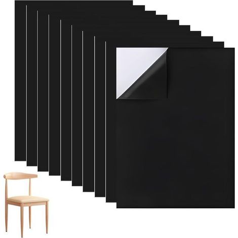 KLVGTIFS PU - Lot de 10 coussinets en mousse, adaptés aux chaises, avec revêtement antidérapant en mousse, offrant des propriétés d'amortissement (1/5)