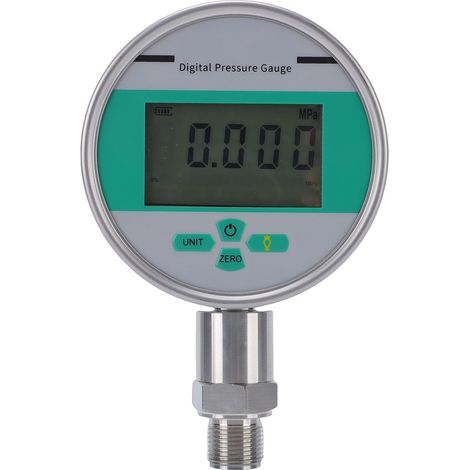 Manomètre numérique, plage 0-1,6 MPa, cadran de 4 pouces, filetage M20x1,5, écran LCD rétroéclairé pour Air, eau, huile (1/5)