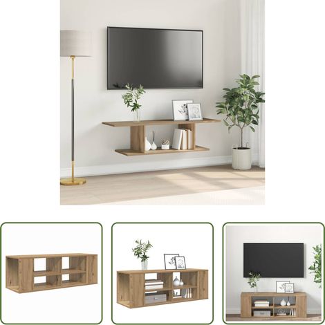 vidaXL Holzschrank - TV-Schrankset Artisan-Eiche 102 x 35 x 35 cm Holzwerkstoff (1/5)